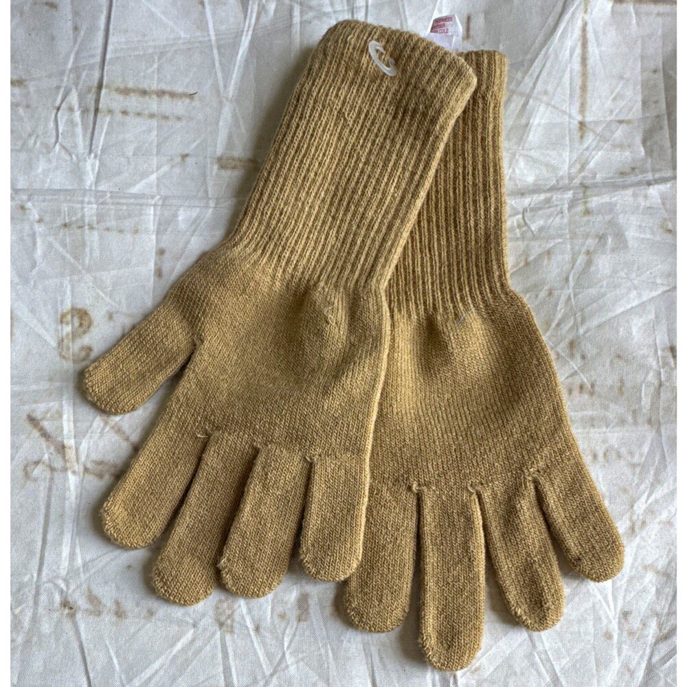Xhilaration Women s Tan Knit Acrylic Wrist Gloves Solid Classic One Size